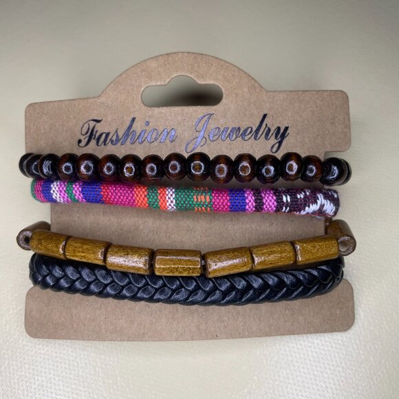 Men’s or Unisex Layered Bracelet Set - Picture 3 of 4